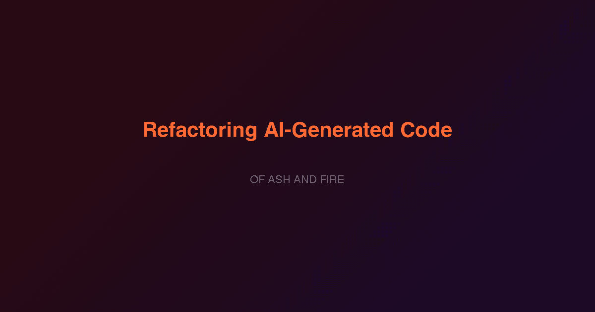 Refactoring AI-Generated Code: A Systematic Approach for Engineering Teams