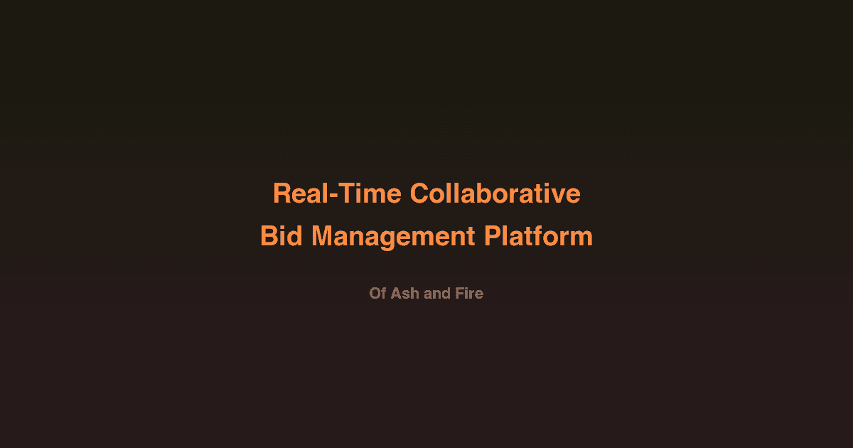 Real-Time Collaborative Bid Management for Construction